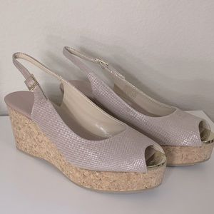 Jimmy Choo shimmer heel wedges